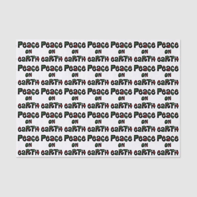 Peace On Earth Christmas Tissue Paper (Front)