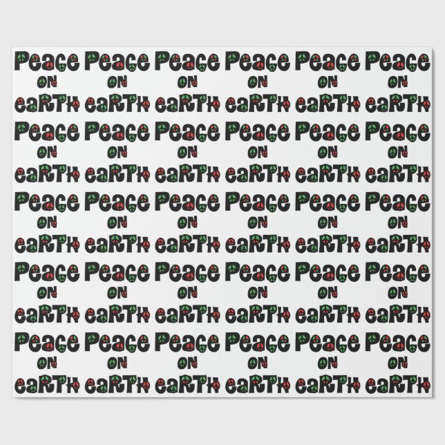 Peace On Earth Christmas Wrapping Paper (Seam)