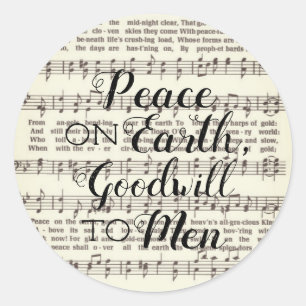Peace on Earth Classic Round Sticker
