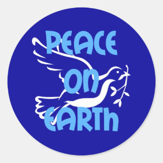 Peace on earth classic round sticker