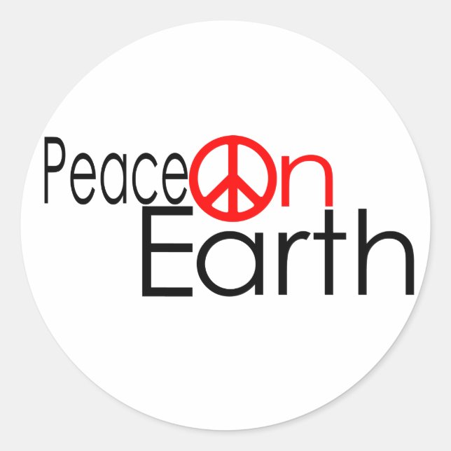 Peace on Earth Classic Round Sticker (Front)