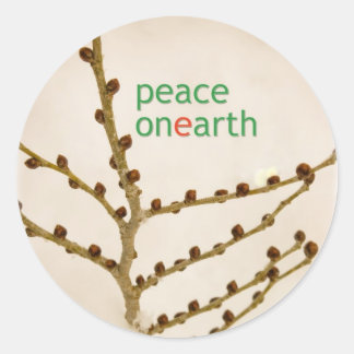 peace on earth classic round sticker