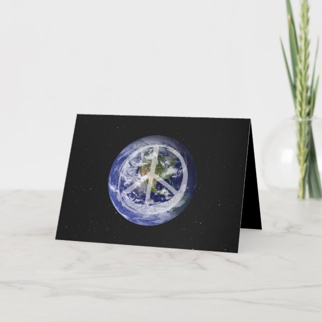 PEACE on Earth - Corporate Christmas Symbol Sign   Holiday Card (Front)