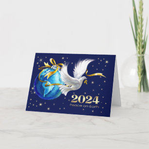 Peace on Earth. Custom New Year's 2024 Holiday Card