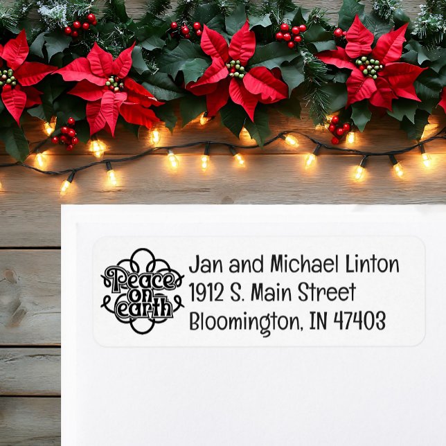 Peace On Earth Custom Return Address Label (Creator Uploaded)
