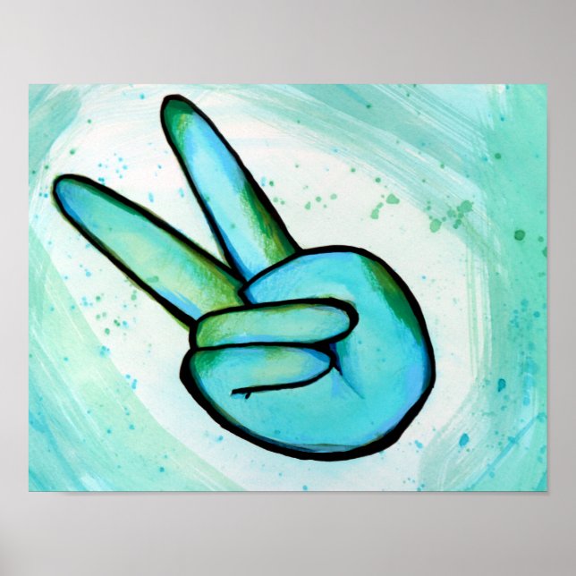 Peace on Earth Day Peace Sign Art Peaceful         (Front)