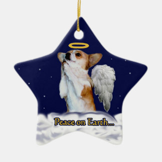Peace on Earth Dott Angel Star Ornament