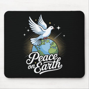 Peace On Earth Dove And Globe Faith Christmas  Mouse Pad
