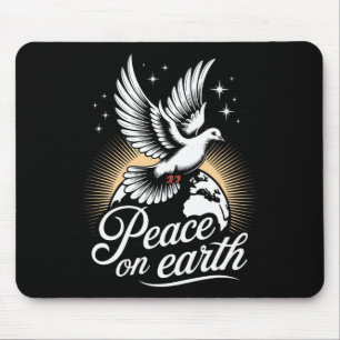 Peace On Earth Dove And Globe Peaceful Christmas  Mouse Pad