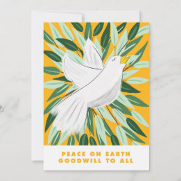 Peace on Earth Dove Christmas Card