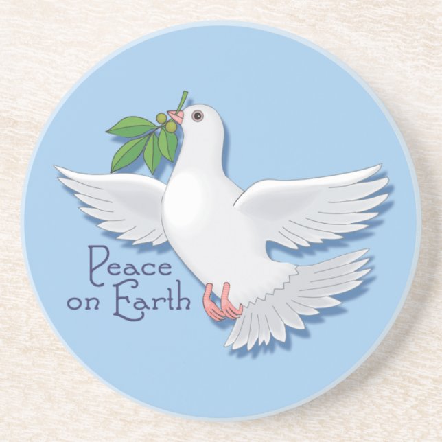 Peace on Earth Dove Coaster (Front)