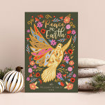 Peace on Earth Dove Floral Folk Art Earthy Green Holiday Card<br><div class="desc">Our Peace on Earth Christmas flat holiday card is inspired by the beauty and style of Scandinavian folk art but with a modern and vintage flare. Our design conveys a world of hope, love and Peace depicted through art, imagery and colour. Deep contrasts are combined with joyful bright colours of...</div>