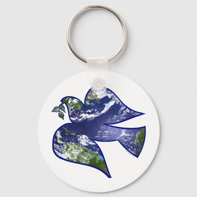 Peace on Earth Dove Keychain (Front)