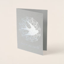 Peace on Earth Dove Mandala FOIL Carte de vacances