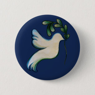 Peace on Earth Dove of Hope                        2 Inch Round Button