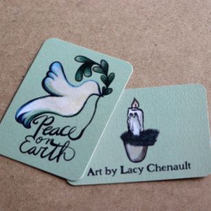 Peace on earth dove of hope peaceful art        card