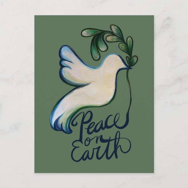Peace on earth dove of hope peaceful art           postcard (Front)