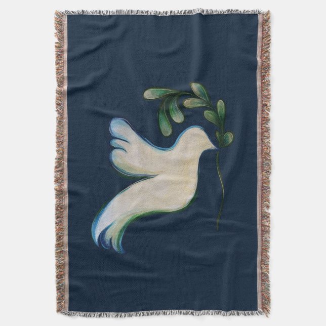 Peace on Earth Dove of Hope                        Throw Blanket (Front Vertical)