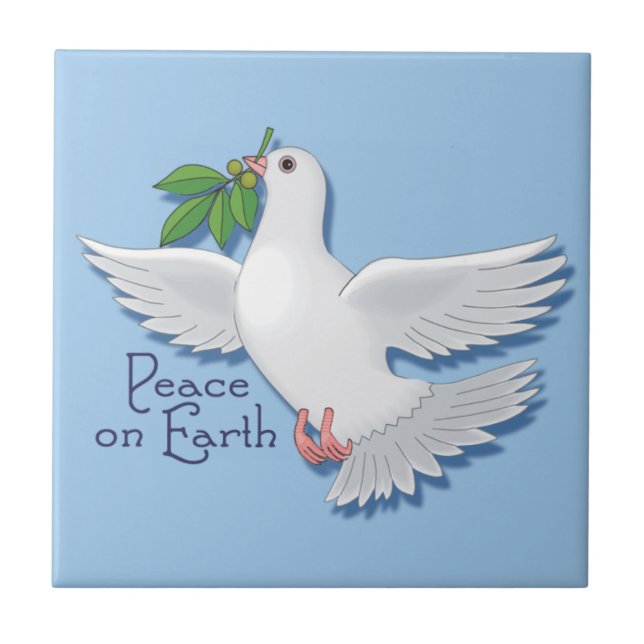 Peace On Earth Dove Tile (Front)