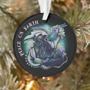 Peace on Earth Dragon and Unicorn Ornament