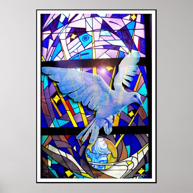 Peace on Earth Easter Dove Digital Poster Art (Front)