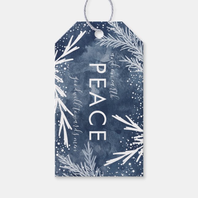 Peace On Earth, étiquettes cadeaux de Noël (Devant)