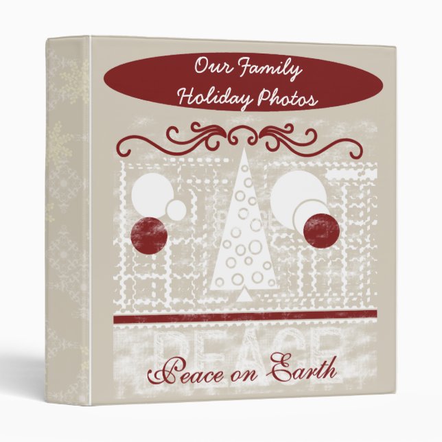 Peace on Earth Family Photo Book Classeur (Devant/Côté)