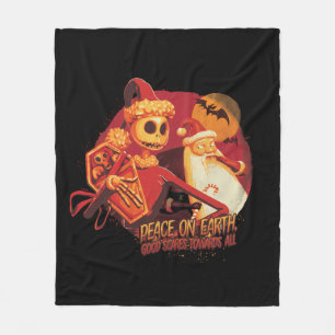 Peace On Earth Good Scares Towards All Fleece Blanket