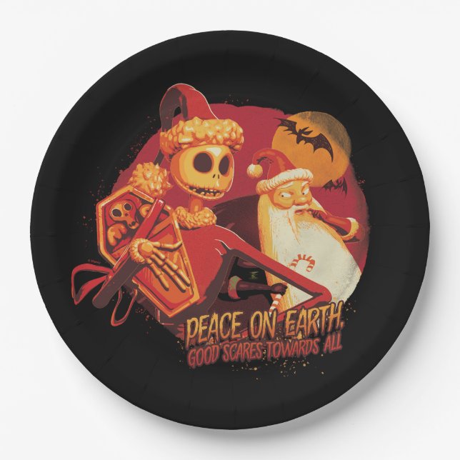 Peace On Earth Good Scares Towards All Paper Plate (Front)