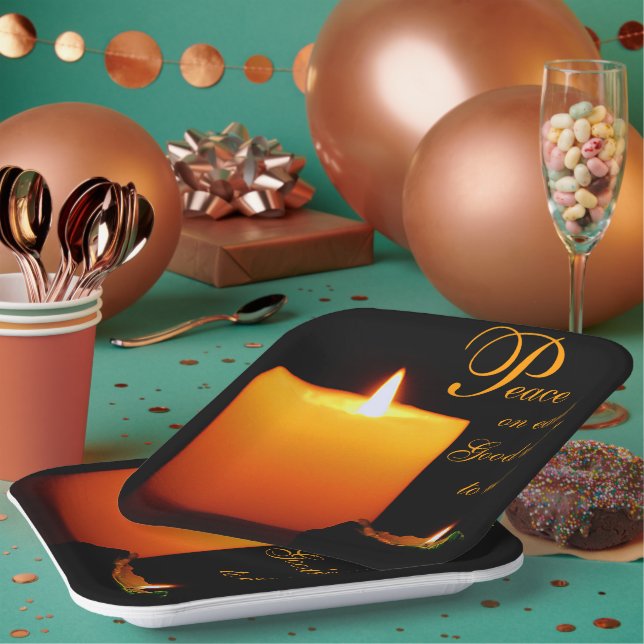 Peace, on Earth, Good will to men Paper Plate (Multi)