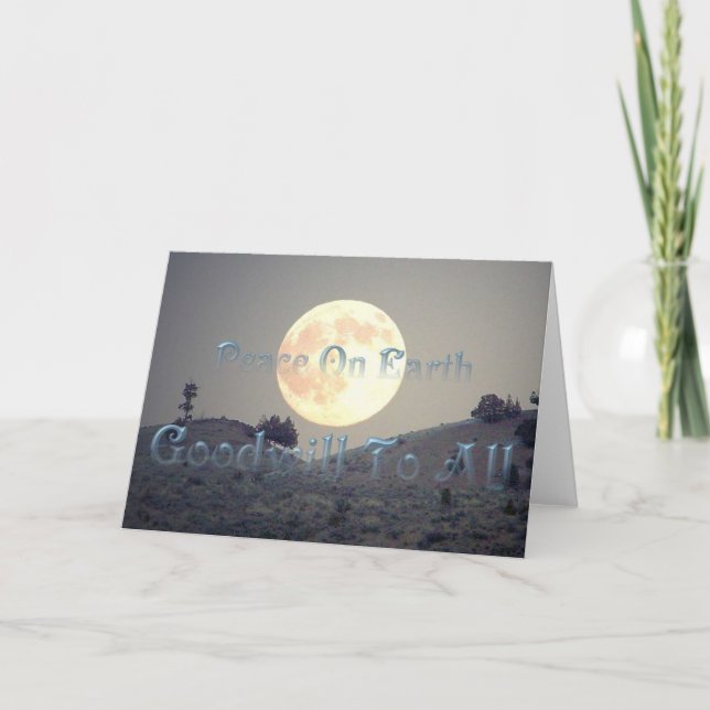 Peace on Earth Goodwill to All Holiday Card (Front)