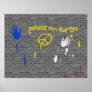Peace on Earth Graffiti Poster