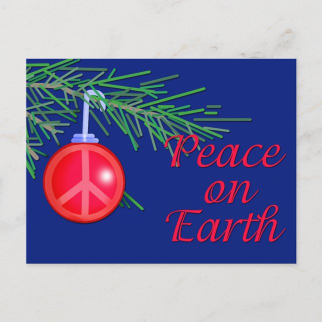 Peace on Earth Holiday Cards and Postcards (Front)