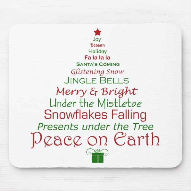 Peace on Earth Holiday Mousepad (Front)