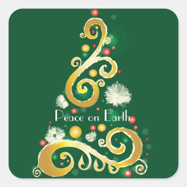 Peace on Earth IV Square Sticker (Front)