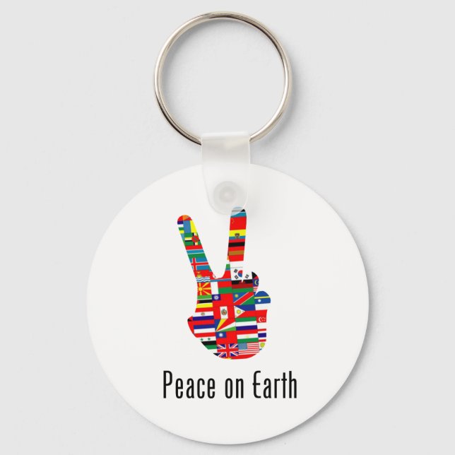 Peace On Earth Keychain (Front)