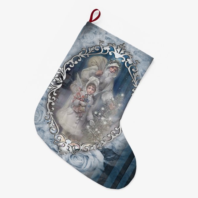 Peace on Earth Large Christmas Stocking (Front (Hanging))