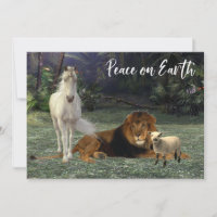 Peace on Earth Lion Lamb Unicorn
