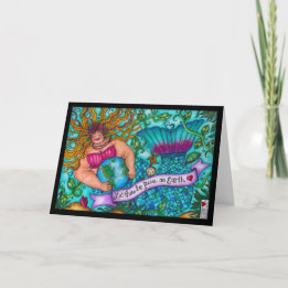 Peace on Earth Mermaid Card