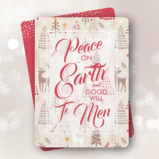 Peace on Earth on Christmas Flat Holiday Card (Creator Uploaded)