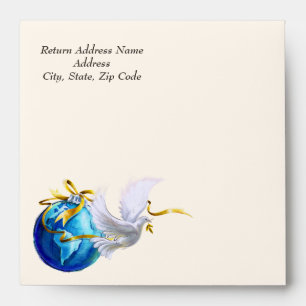 Peace on Earth. Peace Dove Christmas Holiday Envelopes
