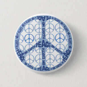 Peace On Earth Peace Sign 2 Inch Round Button