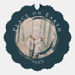 Peace on Earth Photo Ornament Card