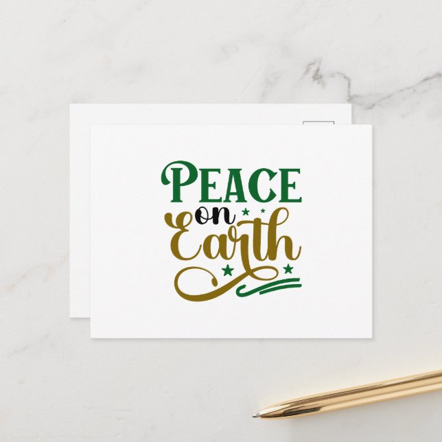 Peace on Earth Postcard (Front/Back In Situ)