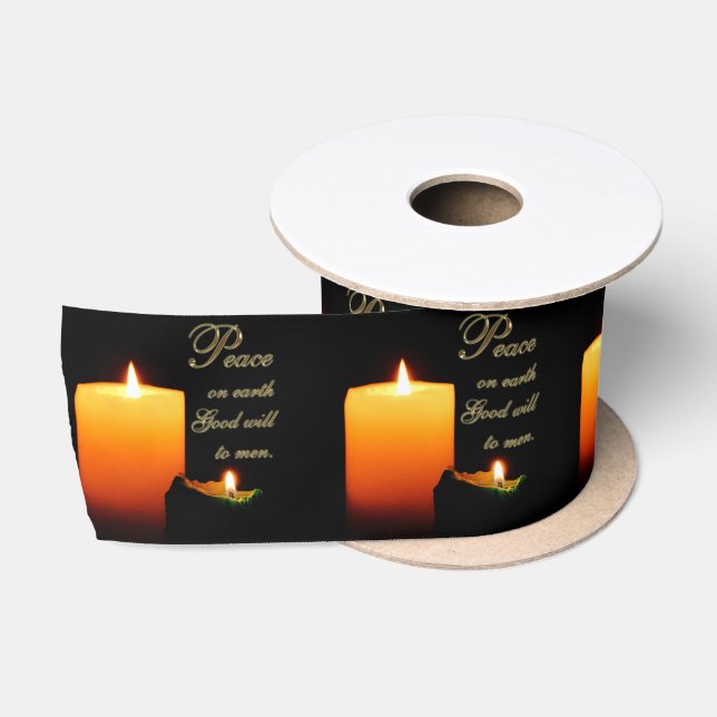 Peace on Earth Ribbon Satin Ribbon (Spool)