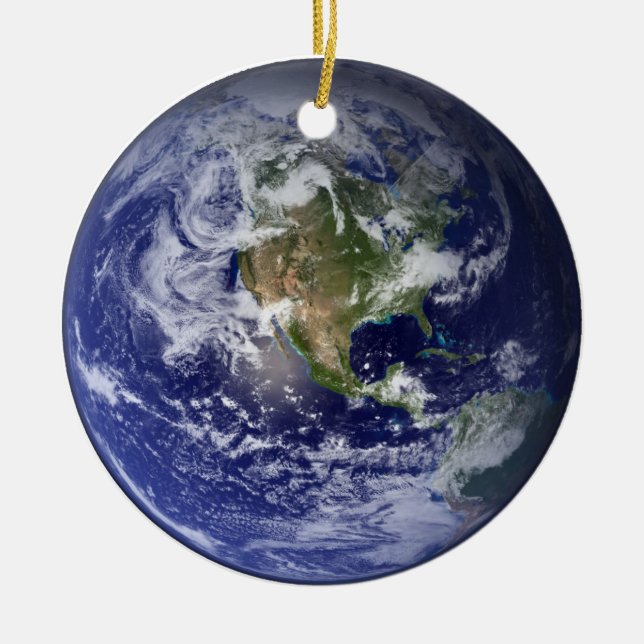 Peace on Earth Round Christmas Ornament (Front)