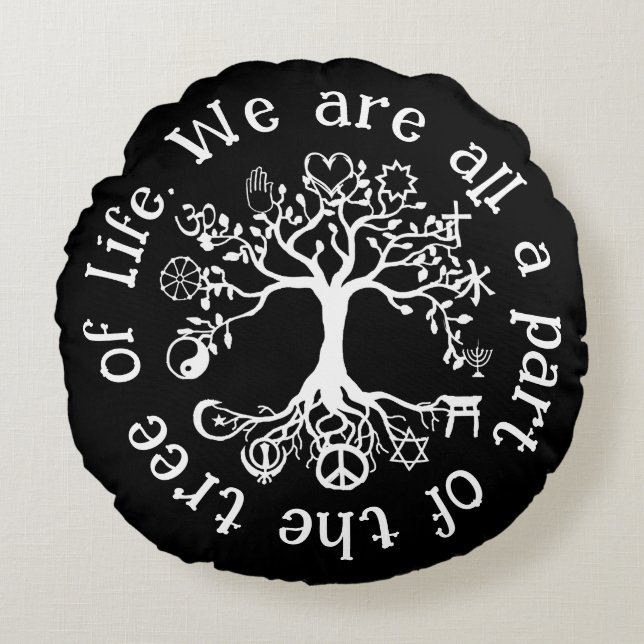 Peace on Earth Round Pillow (Front)