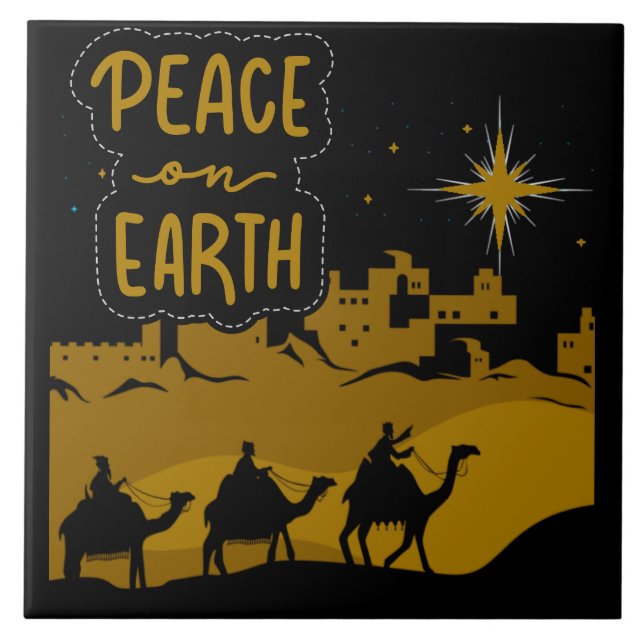 Peace on Earth Sacred Holiday Reflection Tile (Front)