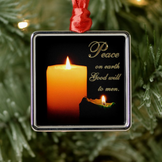 Peace on Earth Square Ornament (Tree)