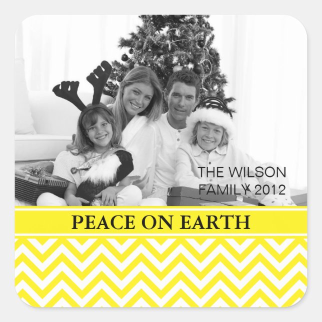 Peace on Earth Square Sticker (Front)